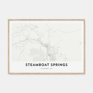 Steamboat Springs Map Landscape Poster