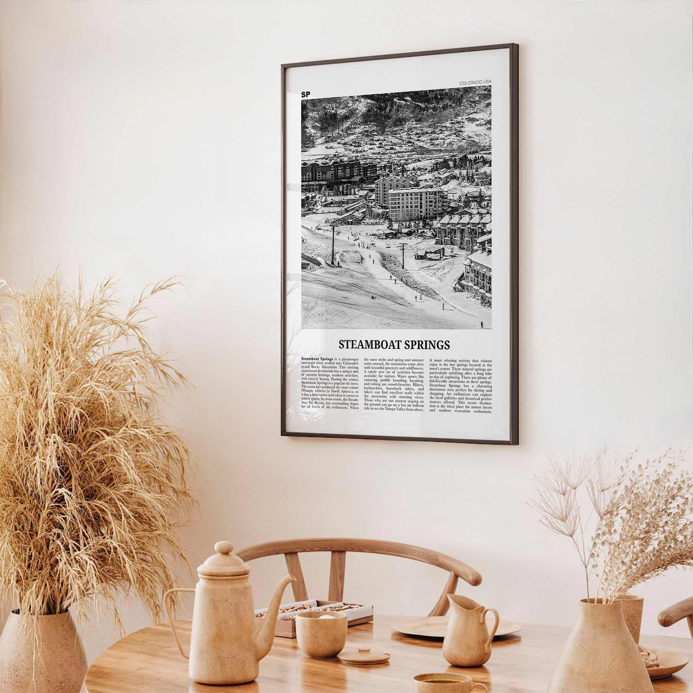 Steamboat Springs Print Black and White No 1, Steamboat Springs Wall Art, Steamboat Springs Poster, Steamboat Springs Photo, Colorado, USA