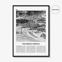 Steamboat Springs Print Black and White No 1, Steamboat Springs Wall Art, Steamboat Springs Poster, Steamboat Springs Photo, Colorado, USA