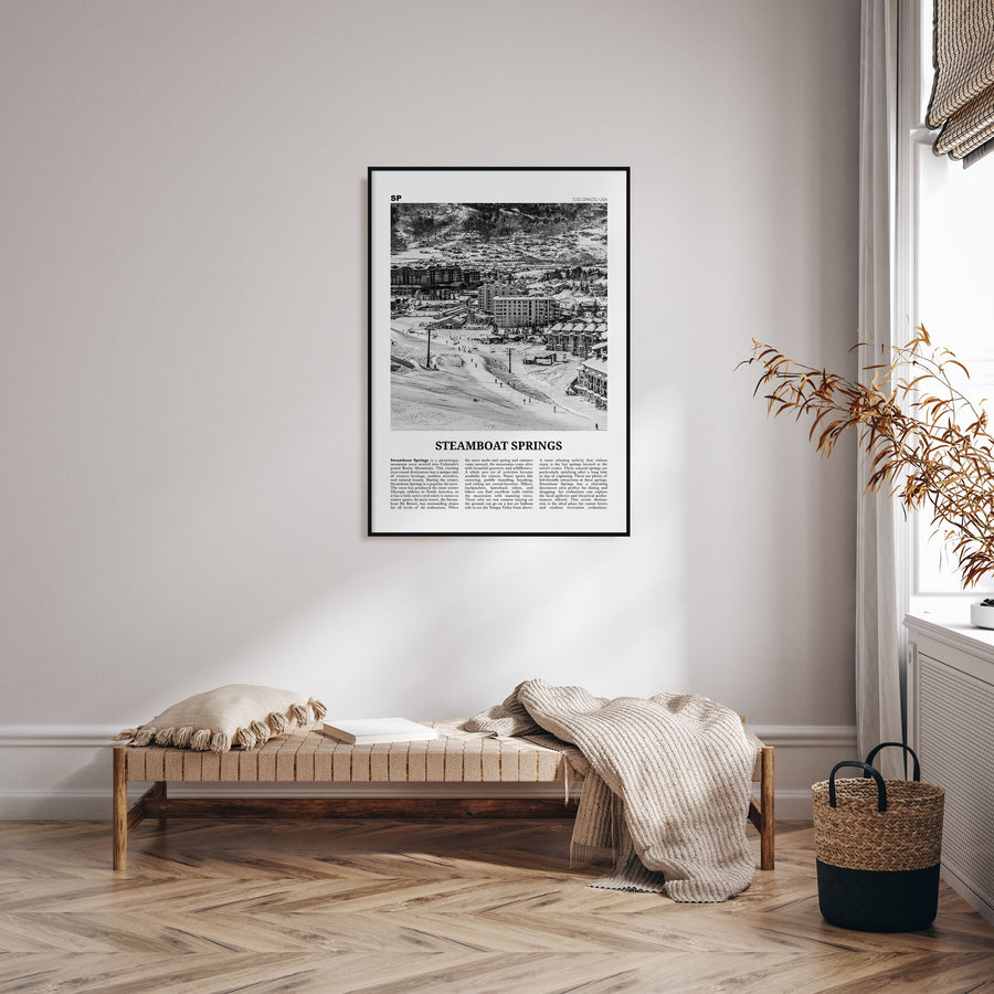Steamboat Springs Travel B&W No 1 Poster