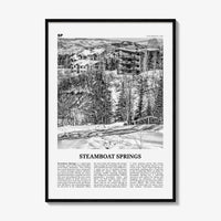 Steamboat Springs Print Black and White No 2, Steamboat Springs Wall Art, Steamboat Springs Poster, Steamboat Springs Photo, Colorado, USA