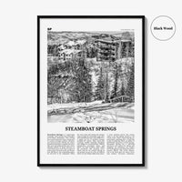Steamboat Springs Print Black and White No 2, Steamboat Springs Wall Art, Steamboat Springs Poster, Steamboat Springs Photo, Colorado, USA
