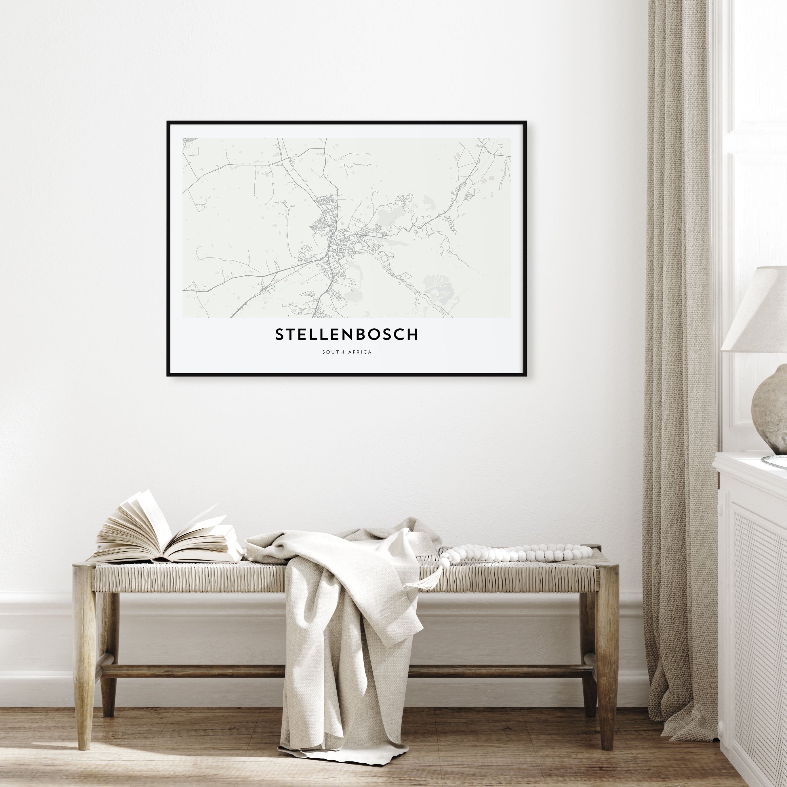 Stellenbosch Map Landscape Poster