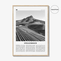 Stellenbosch Print Black and White, Stellenbosch Art, Stellenbosch Poster, Stellenbosch Photo, Stellenbosch Wall Décor, Stellenbosch Map