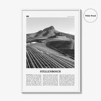 Stellenbosch Print Black and White, Stellenbosch Art, Stellenbosch Poster, Stellenbosch Photo, Stellenbosch Wall Décor, Stellenbosch Map