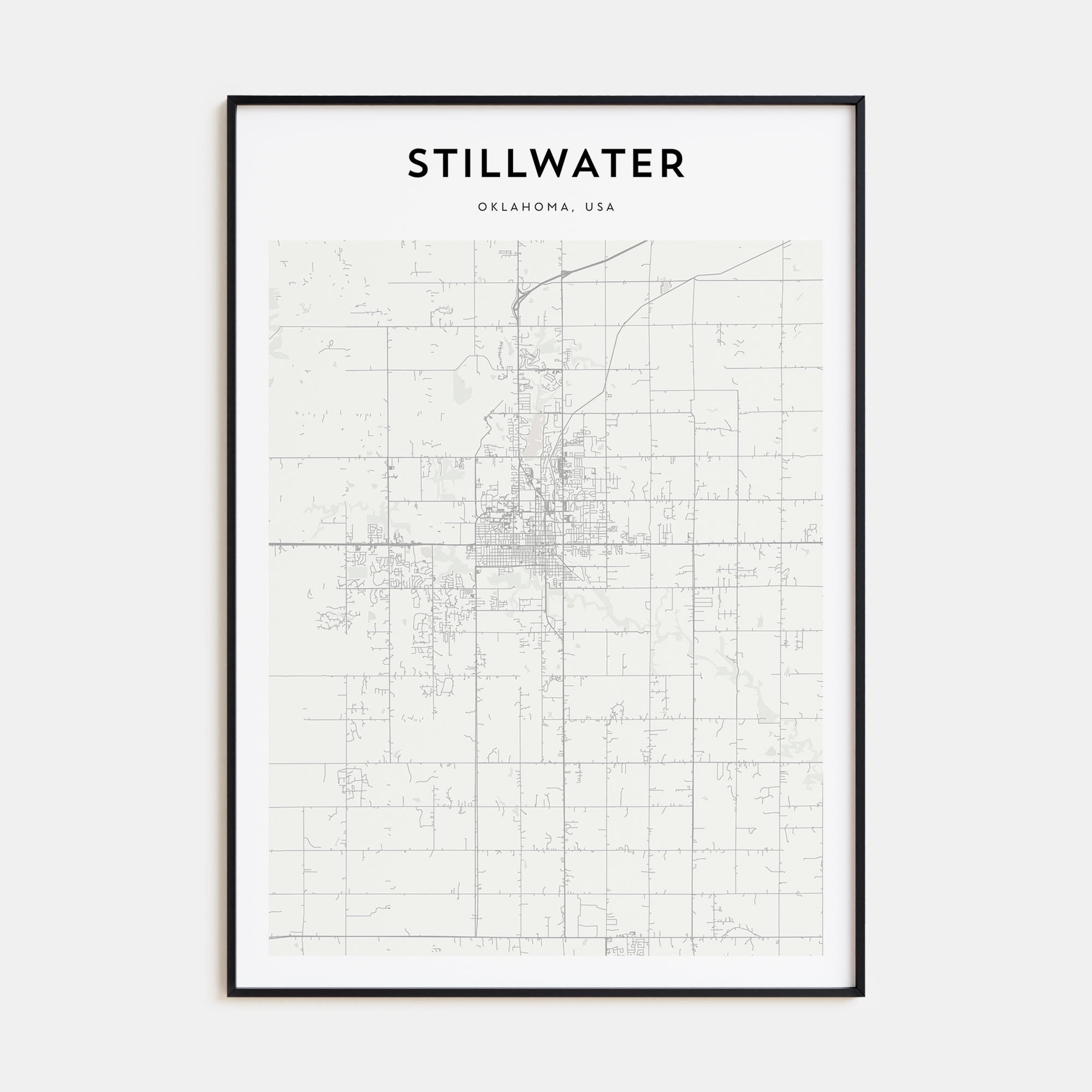 Stillwater Map Portrait Poster