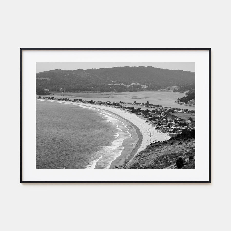 Stinson Beach Landscape B&W Poster