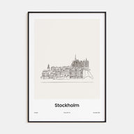 Stockholm Drawn Poster