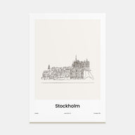 Stockholm Drawn Poster