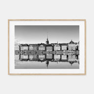 Stockholm Landscape B&W Poster