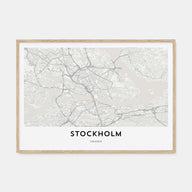 Stockholm Map Landscape Poster