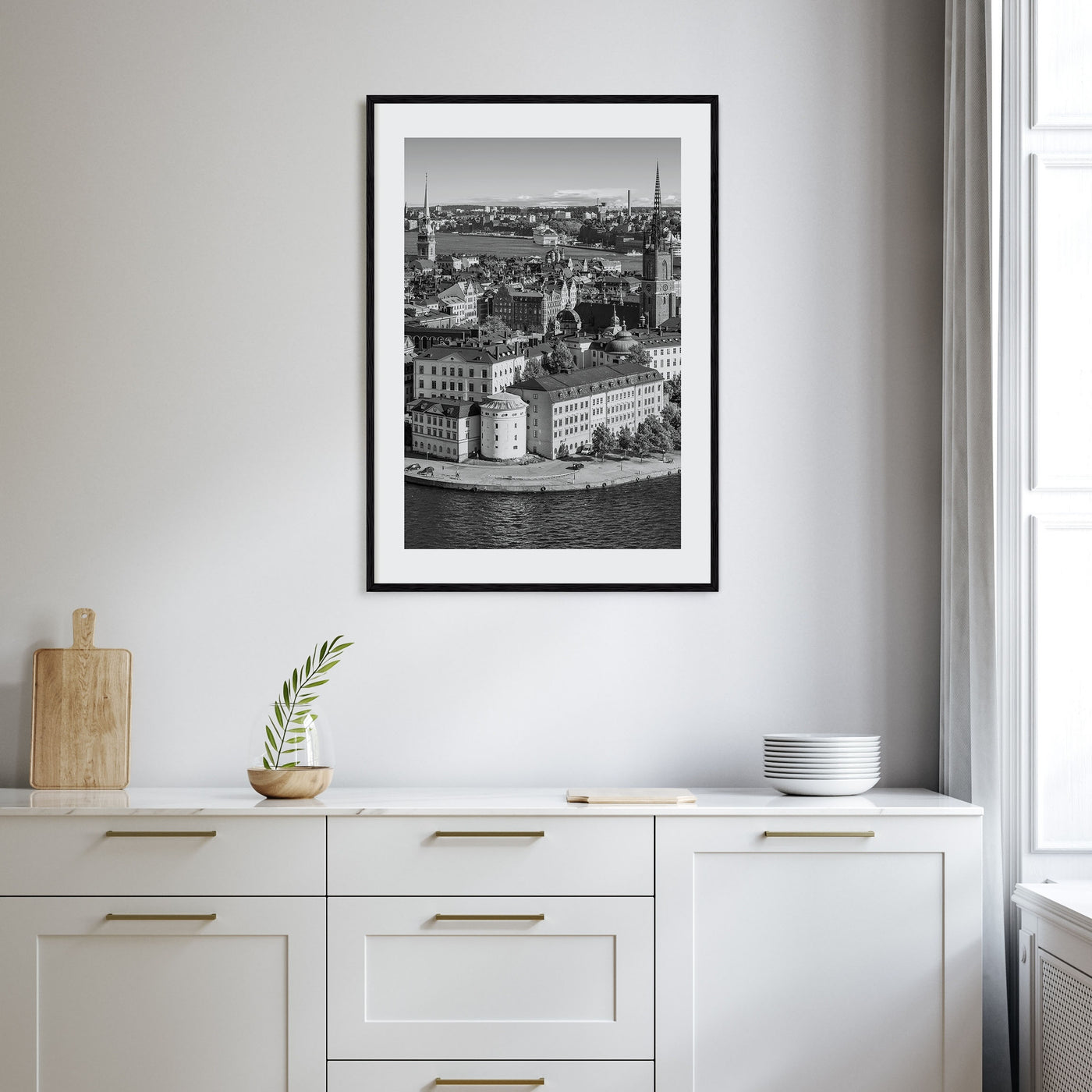 Stockholm Photo B&W Poster
