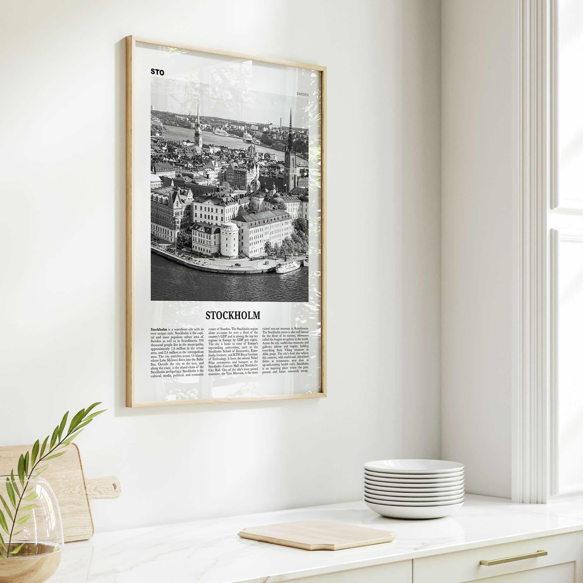 Stockholm Print Black and White No 1, Stockholm Wall Art, Stockholm Poster, Stockholm Photo, Stockholm Wall Decor, Sweden, Sverige, Europe