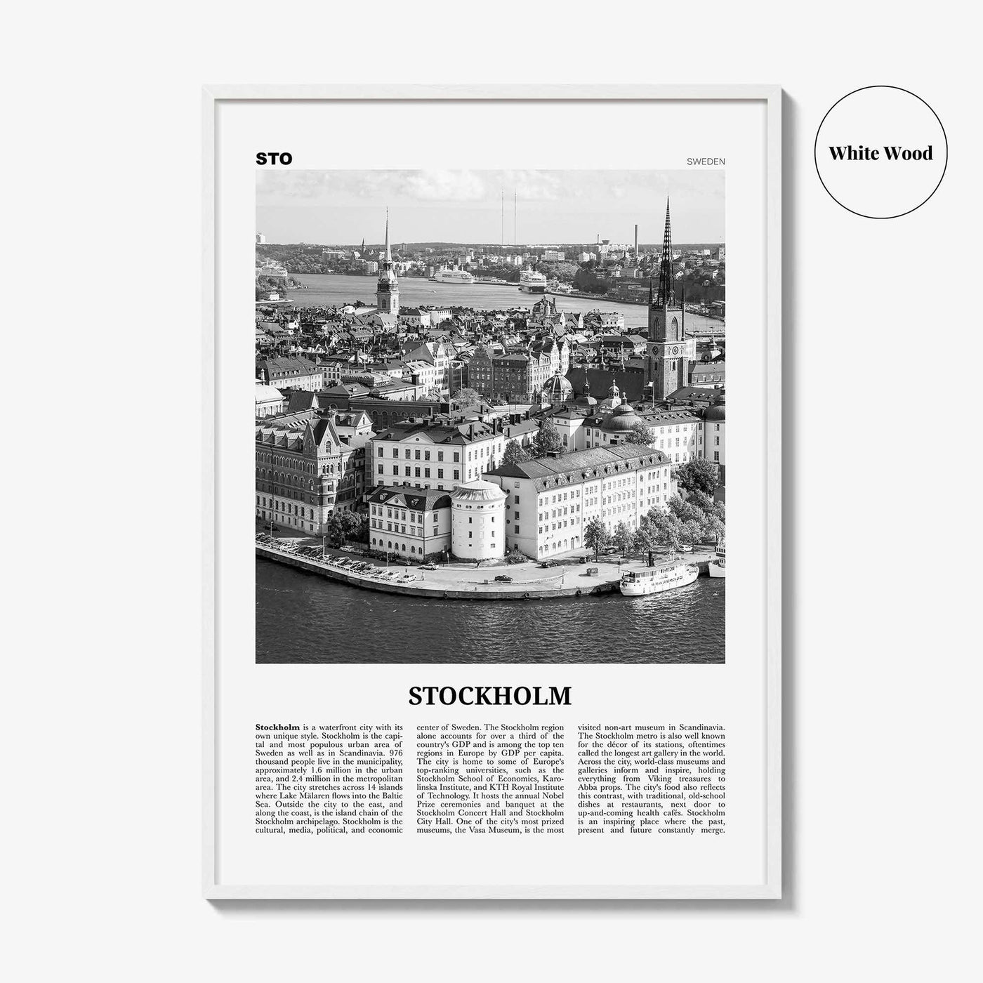 Stockholm Print Black and White No 1, Stockholm Wall Art, Stockholm Poster, Stockholm Photo, Stockholm Wall Decor, Sweden, Sverige, Europe