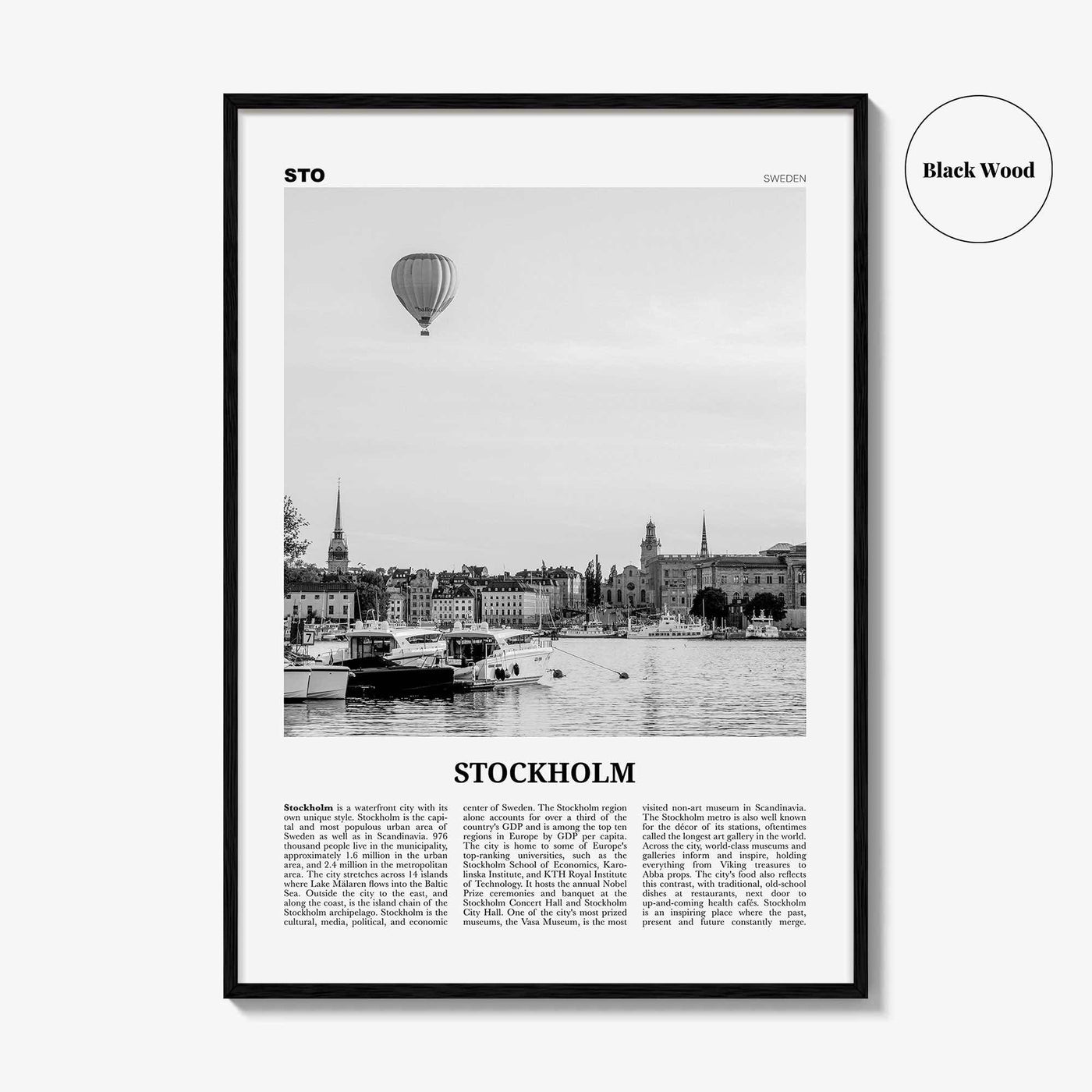 Stockholm Print Black and White No 2, Stockholm Wall Art, Stockholm Poster, Stockholm Photo, Stockholm Wall Decor, Sweden, Sverige, Europe