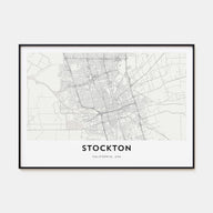 Stockton Map Landscape Poster