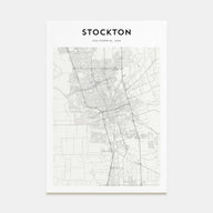 Stockton Map Portrait Poster