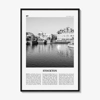 Stockton Print Black and White, Stockton Wall Art, Stockton Poster, Stockton Photo, Stockton Wall Decor, California, USA, United States