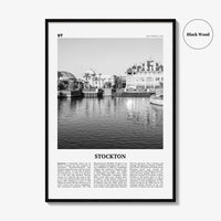 Stockton Print Black and White, Stockton Wall Art, Stockton Poster, Stockton Photo, Stockton Wall Decor, California, USA, United States