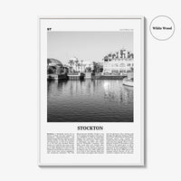 Stockton Print Black and White, Stockton Wall Art, Stockton Poster, Stockton Photo, Stockton Wall Decor, California, USA, United States