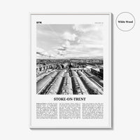 Stoke On Trent Print Black and White, Stoke Wall Art, Stoke Poster, Stoke Photo, Stoke Wall Decor, England, UK United Kingdom