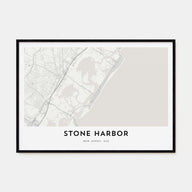 Stone Harbor Map Landscape Poster