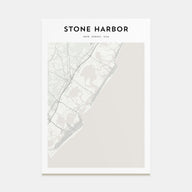 Stone Harbor Map Portrait Poster