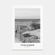 Stone Harbor Portrait B&W Poster