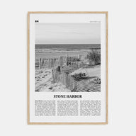 Stone Harbor Travel B&W Poster