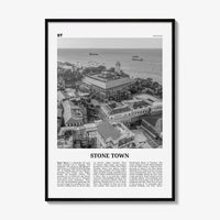Stone Town Print Black and White, Stone Town Wall Art, Stone Town Poster, Stone Town Photo, Stone Town Wall Décor, Tanzania