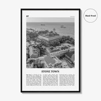 Stone Town Print Black and White, Stone Town Wall Art, Stone Town Poster, Stone Town Photo, Stone Town Wall Décor, Tanzania