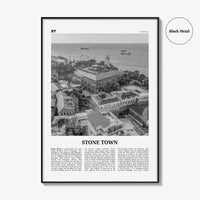 Stone Town Print Black and White, Stone Town Wall Art, Stone Town Poster, Stone Town Photo, Stone Town Wall Décor, Tanzania