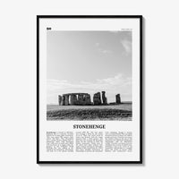 Stonehenge Print Black and White, Stonehenge Wall Art, Stonehenge Poster, Stonehenge Photo, Stonehenge Wall Décor, England, UK