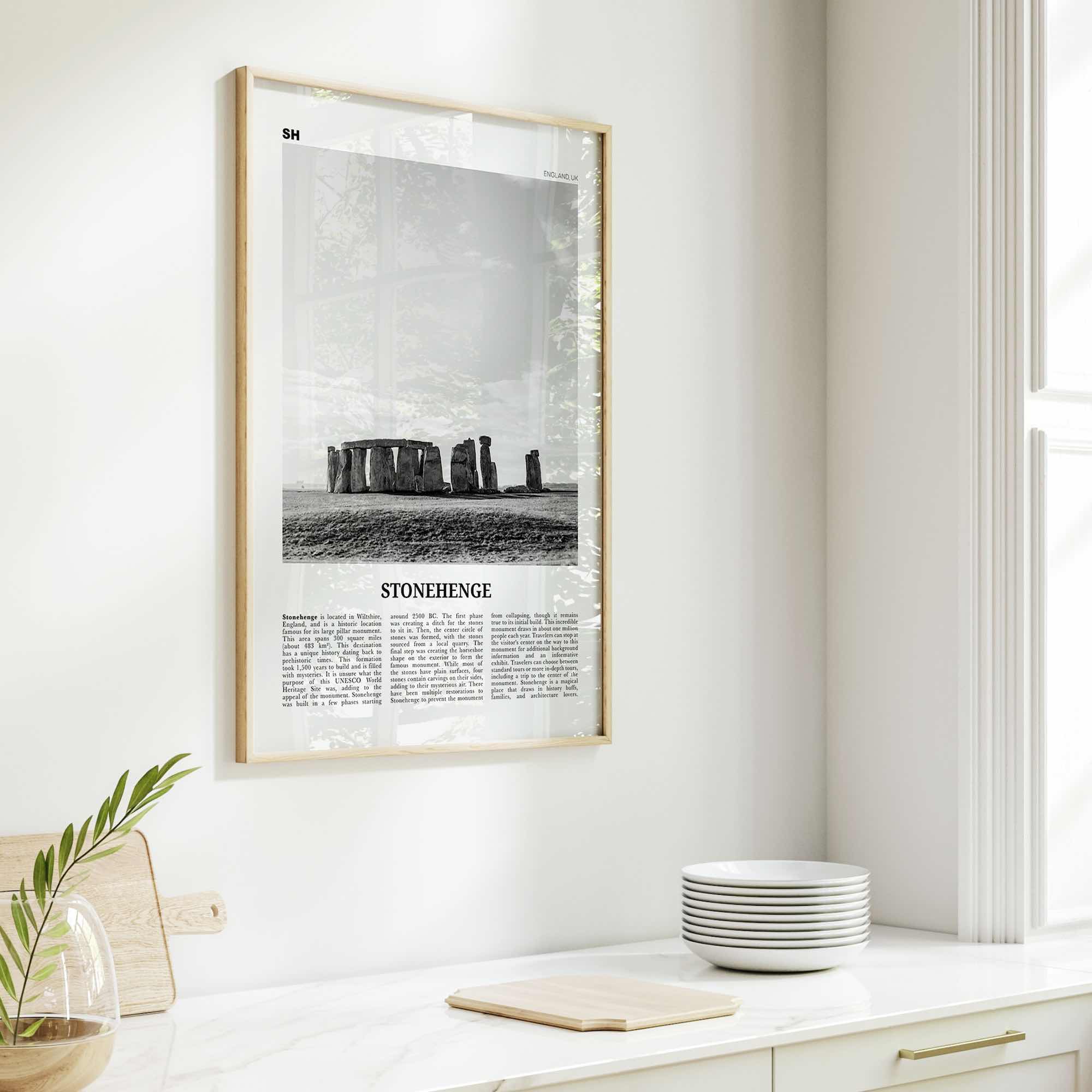 Stonehenge Print Black and White, Stonehenge Wall Art, Stonehenge Poster, Stonehenge Photo, Stonehenge Wall Décor, England, UK