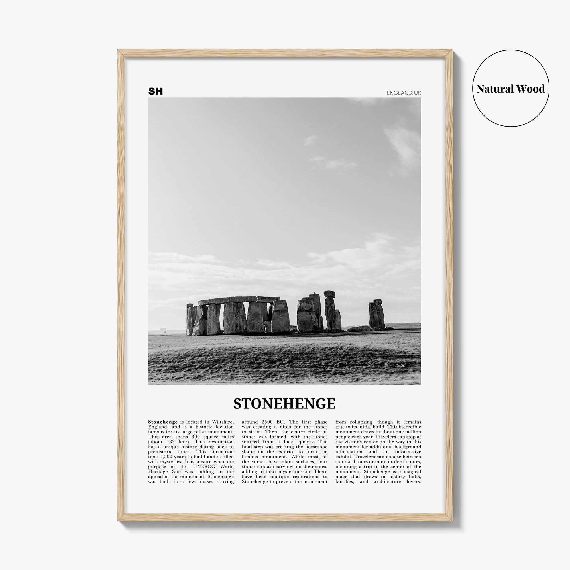Stonehenge Print Black and White, Stonehenge Wall Art, Stonehenge Poster, Stonehenge Photo, Stonehenge Wall Décor, England, UK