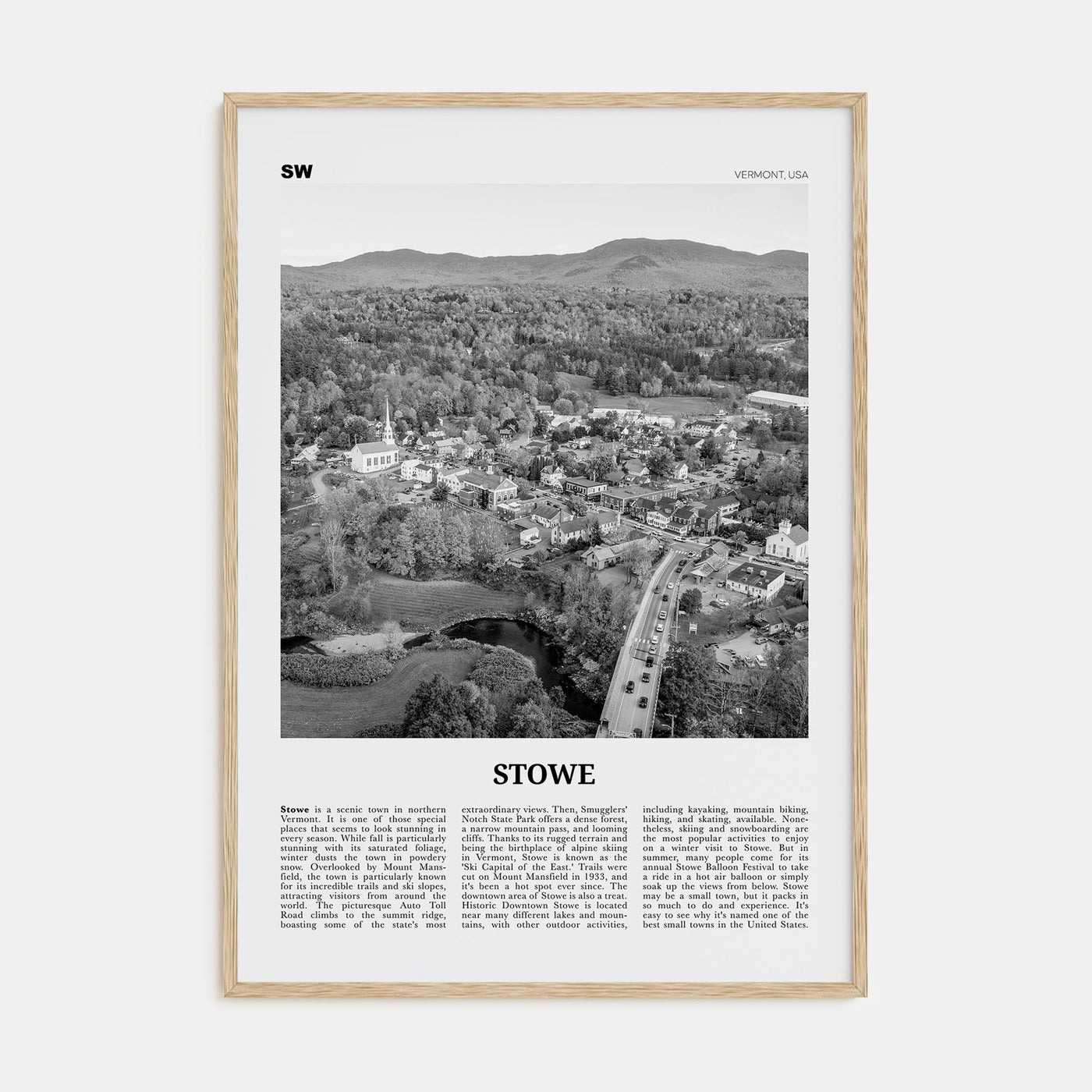 Stowe Travel B&W No 1 Poster