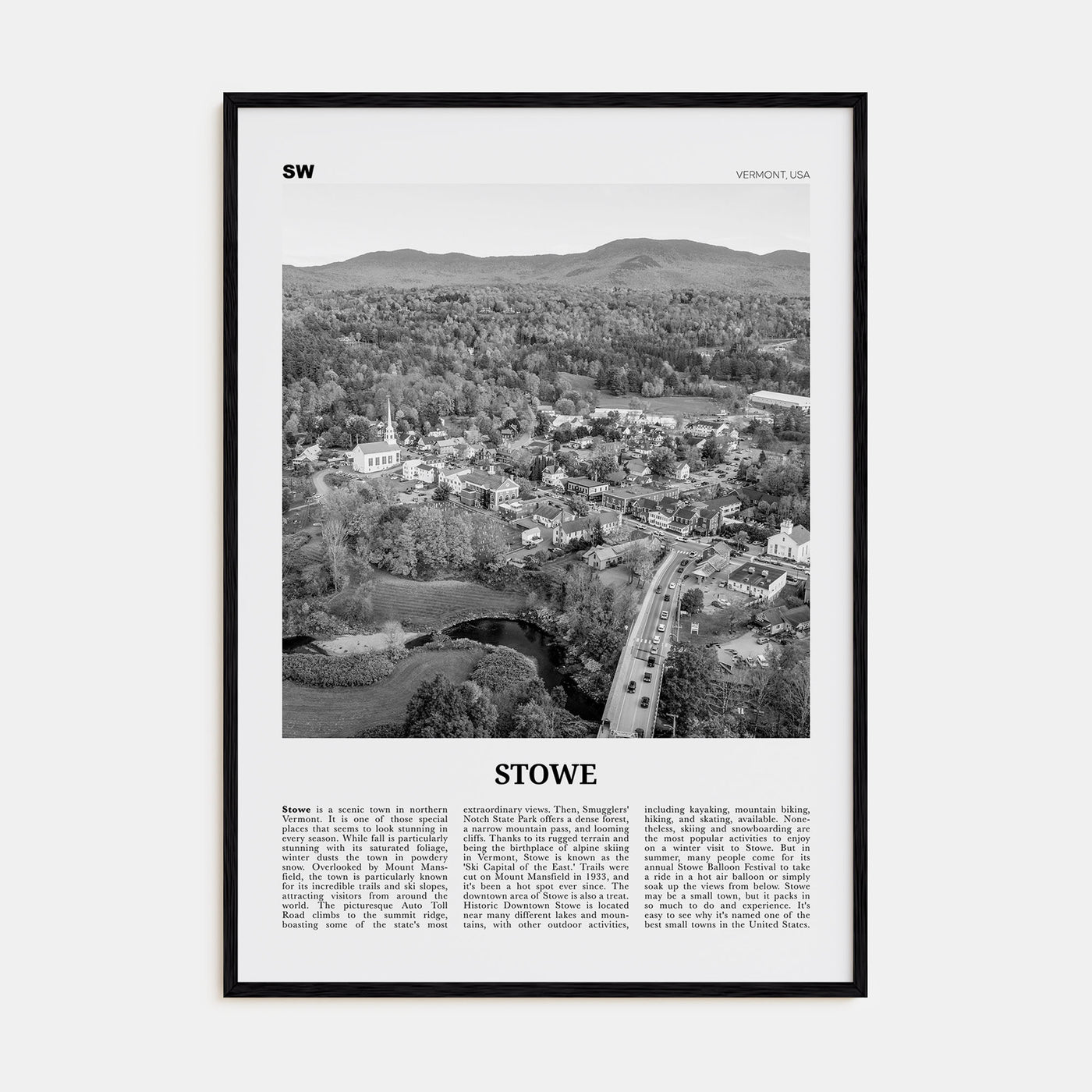 Stowe Travel B&W No 1 Poster