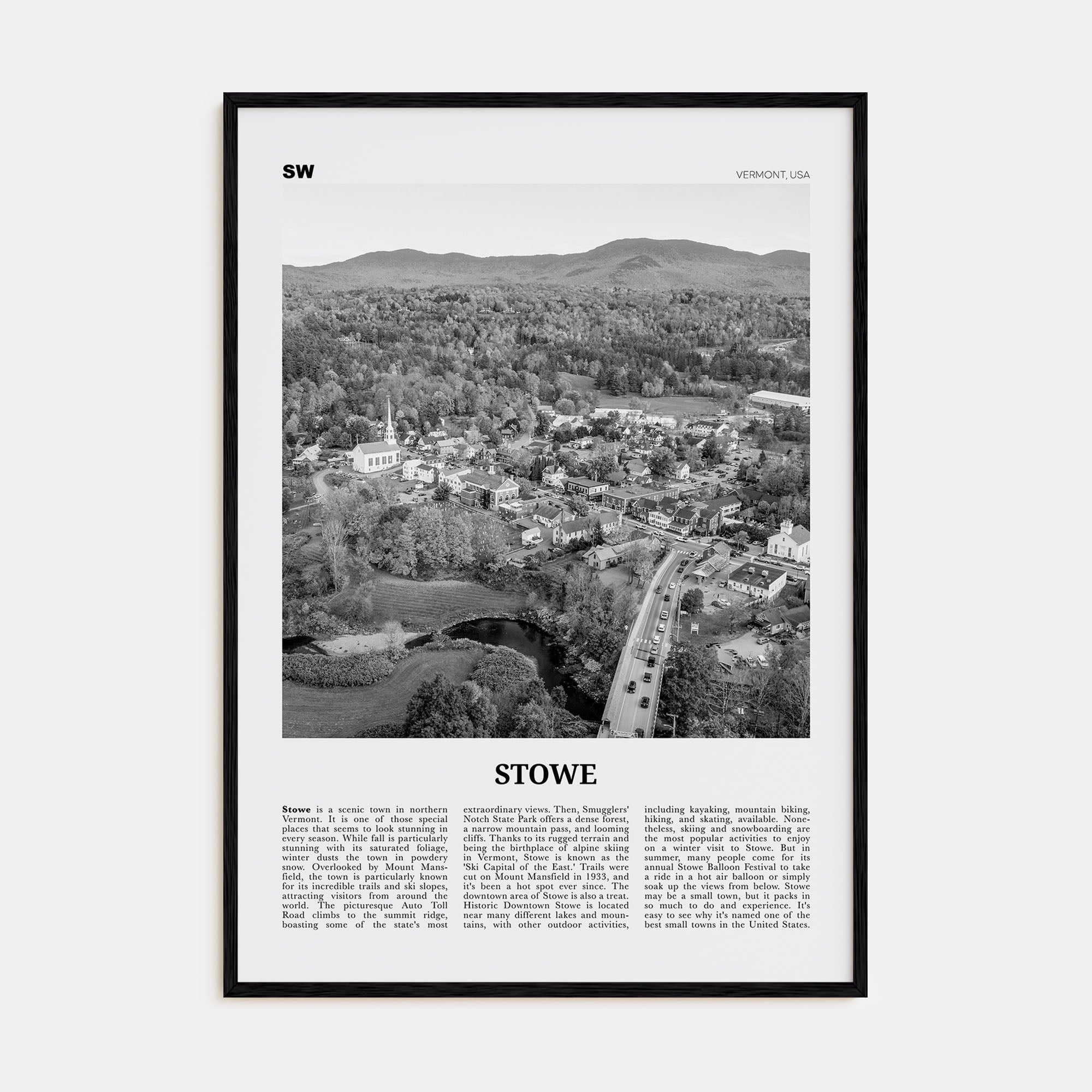 Stowe Travel B&W No 1 Poster