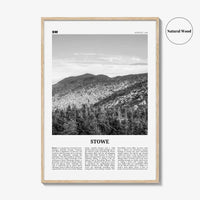 Stowe Print Black and White No 2, Stowe Wall Art, Stowe Poster, Stowe Photo, Stowe Wall Décor, Vermont, USA, United States, North America