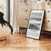 Stradbroke Island Print Black and White, Stradbroke Island Art, Stradbroke Island Poster, Stradbroke Island Photo, Wall Décor, Island Map