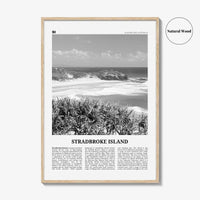 Stradbroke Island Print Black and White, Stradbroke Island Art, Stradbroke Island Poster, Stradbroke Island Photo, Wall Décor, Island Map