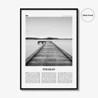 Strahan Print Black and White, Strahan Wall Art, Strahan Poster, Strahan Photo, Strahan Wall Décor, Tasmania, Australia