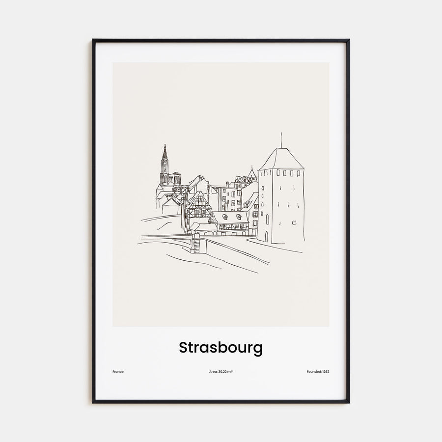 Strasbourg Drawn Poster