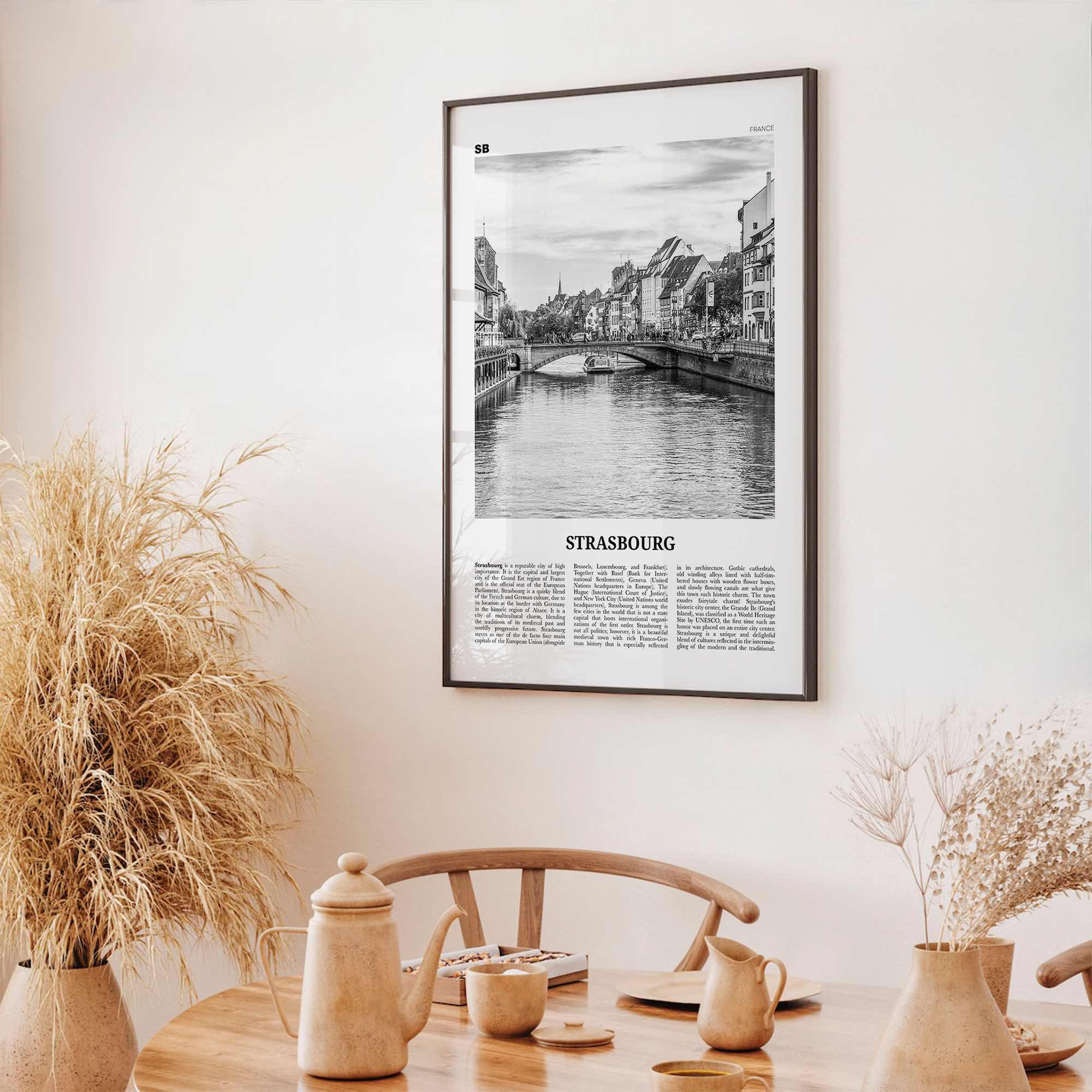 Strasbourg Print Black and White, Strasbourg Wall Art, Strasbourg Poster, Strasbourg Photo, Strasbourg Décor, France, Straßburg, Bas-Rhin