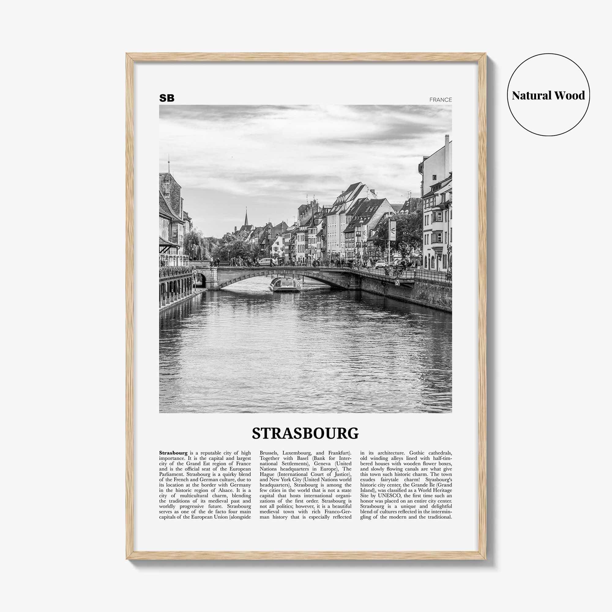 Strasbourg Print Black and White, Strasbourg Wall Art, Strasbourg Poster, Strasbourg Photo, Strasbourg Décor, France, Straßburg, Bas-Rhin