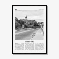 Stratford Print Black and White Canada, Stratford Wall Art, Stratford Poster, Stratford Photo, Stratford Décor Stratford Map Ontario