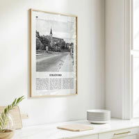 Stratford Print Black and White Canada, Stratford Wall Art, Stratford Poster, Stratford Photo, Stratford Décor Stratford Map Ontario