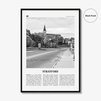 Stratford Print Black and White Canada, Stratford Wall Art, Stratford Poster, Stratford Photo, Stratford Décor Stratford Map Ontario