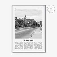 Stratford Print Black and White Canada, Stratford Wall Art, Stratford Poster, Stratford Photo, Stratford Décor Stratford Map Ontario
