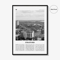 Stratford Print Black and White London, Stratford Wall Art, Stratford Poster, Stratford Photo, Stratford Décor, Stratford Map London England